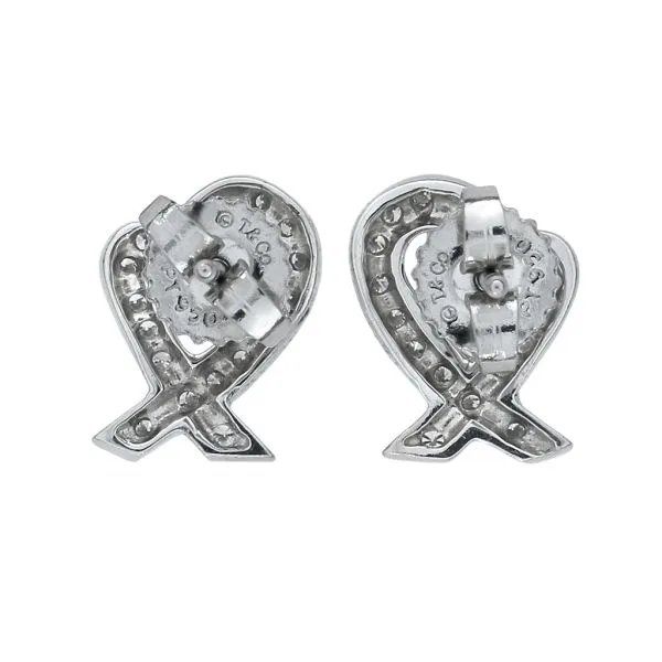 Tiffany & Co. Platinum Loving Heart Earrings | Purple Creek Tiffany & Co. Platinum Loving Heart Earrings | Purple Creek
